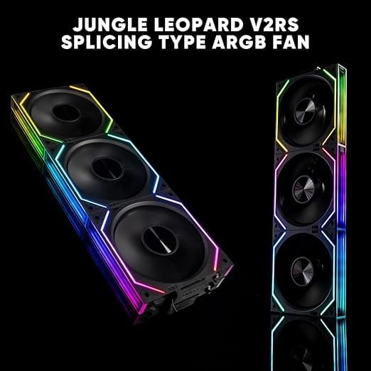  Quạt tản nhiệt PC Leopard V2RS | Kit 3 Fan 120mm, ARGB, Đen 