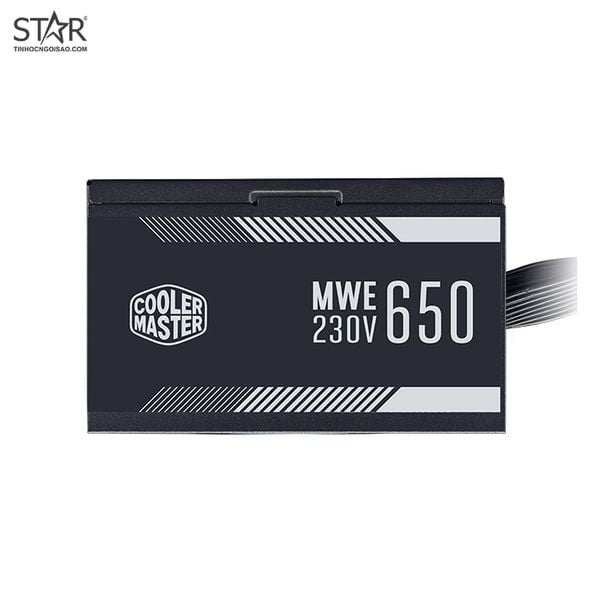  Nguồn máy tính Cooler master MWE 650W White 80 Plus 230V (MPE-6501-ACABW-EU) + Dây Nguồn | Non Modular, ATX 