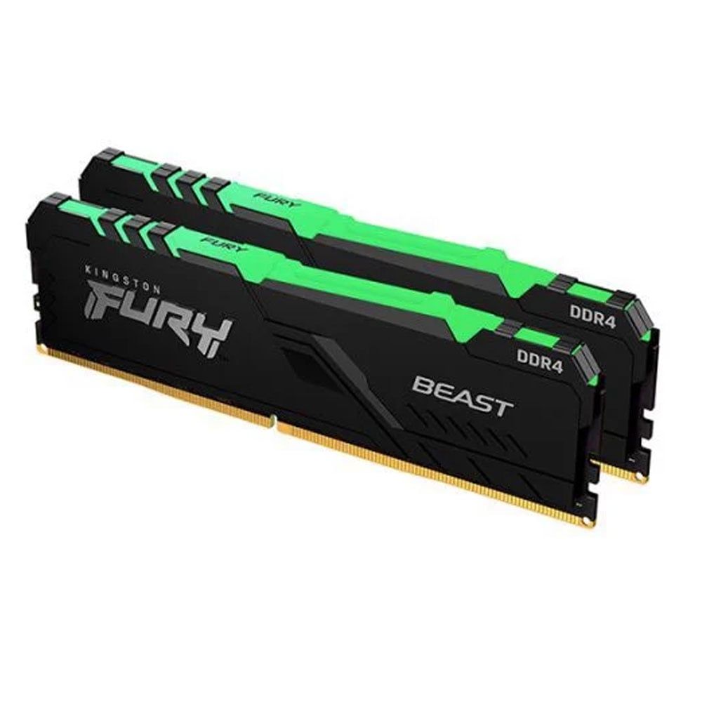 Ram DDR4 Kingston Hyperx Fury Beast 32G/3200 RGB Kit (2x16G) (KF432C16BB1AK2/32) Tản Nhiệt