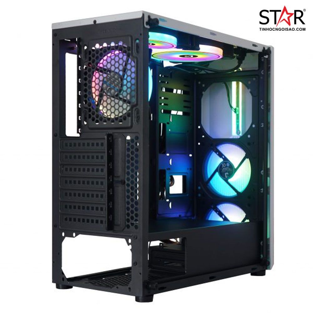 Thùng máy Case Jetek Game Beryl-II G9602W White (Tặng 2 Fan)