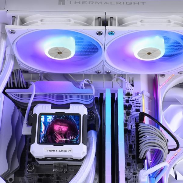  Tản nhiệt nước Thermalright Frozen Warframe 240 White | ARGB Display, Trắng 