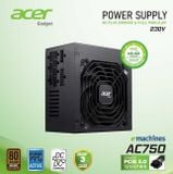  Nguồn Acer AC750 | 80 plus bronze, full modular 