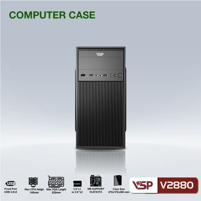 Thùng máy Case VSP V2880 | Micro-ATX