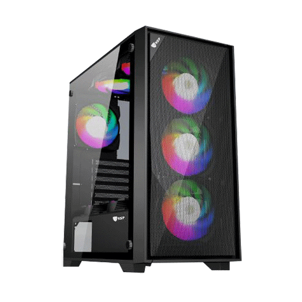  Thùng máy VSP Gaming FA-01 - Black | Support E-ATX, Workstation, Không kèm fan 