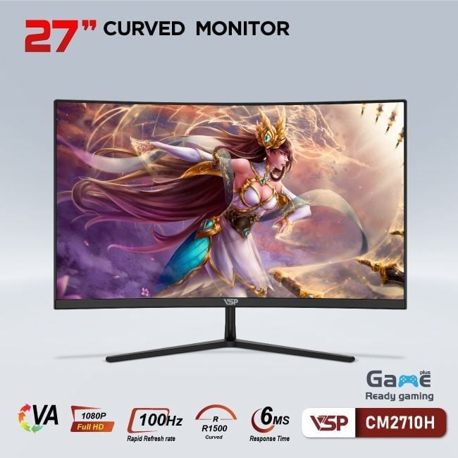 Màn hình VSP CM2710H | 27 inch, Full HD, VA, 100Hz, 6ms, cong