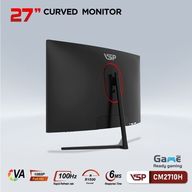 Màn hình VSP CM2710H | 27 inch, Full HD, VA, 100Hz, 6ms, cong