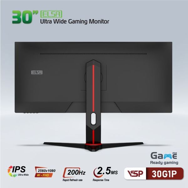  Màn hình VSP ELSA 30G1P - Black | 30 inch, WFHD, IPS, 200hz, 2.5ms, phẳng 