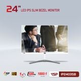  Màn hình VSP IP2403SB Trắng | 23.8 inch, Full HD, IPS, 100Hz, 1ms, phẳng 