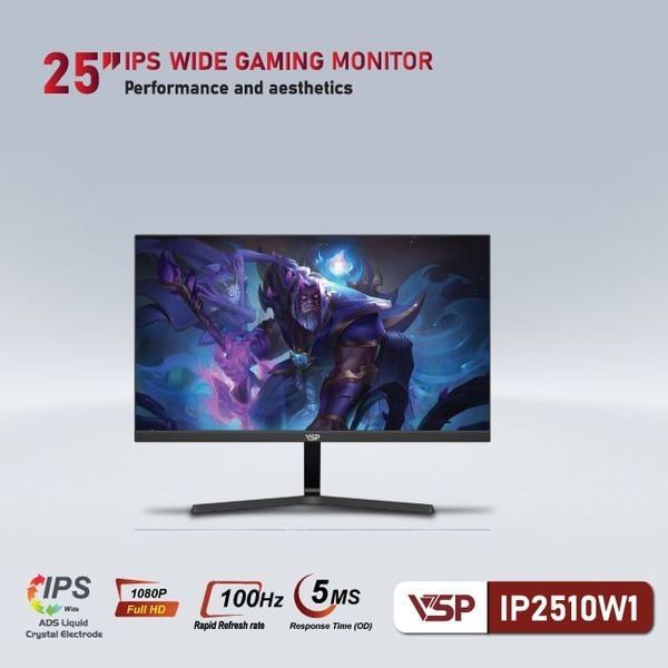  Màn hình Văn phòng VSP IP2510W1 | 25 inch, FHD, 100Hz, IPS 