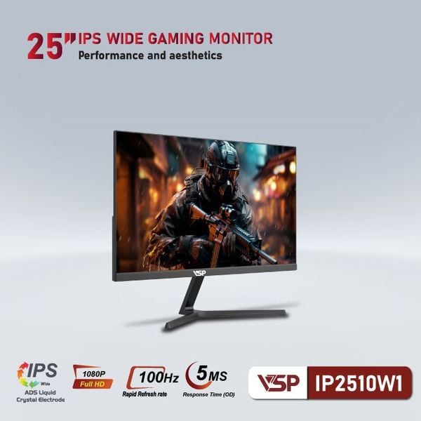  Màn hình Văn phòng VSP IP2510W1 | 25 inch, FHD, 100Hz, IPS 