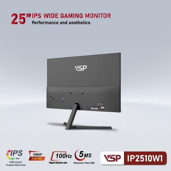  Màn hình Văn phòng VSP IP2510W1 | 25 inch, FHD, 100Hz, IPS 
