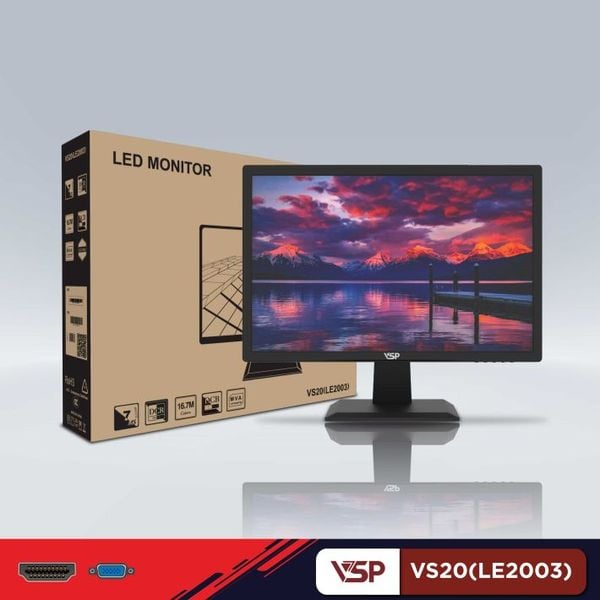  Màn hình Văn phòng VSP VS20 | 19.5 inch, HD+, 75Hz, TN 