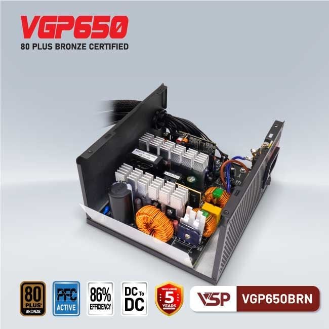 Nguồn VSP VGP650BRN - 80 Plus Bronze - 650W