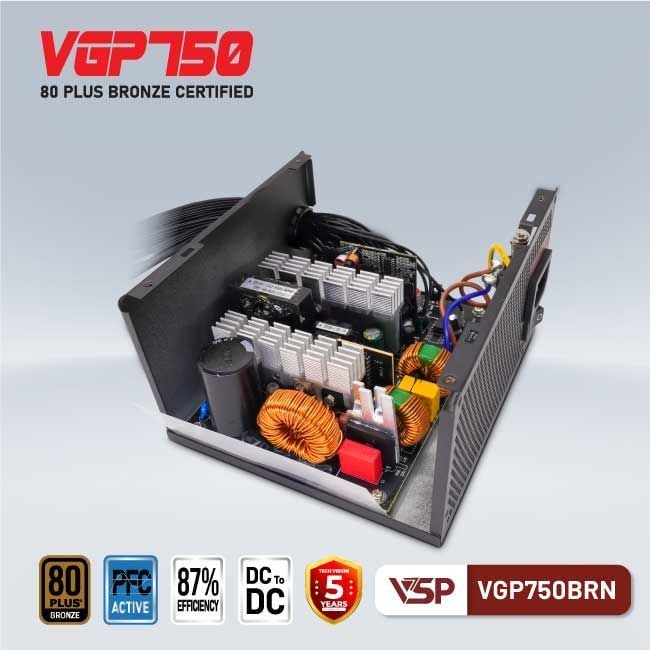 Nguồn VSP VGP750BRN - 80 Plus Bronze - 750W