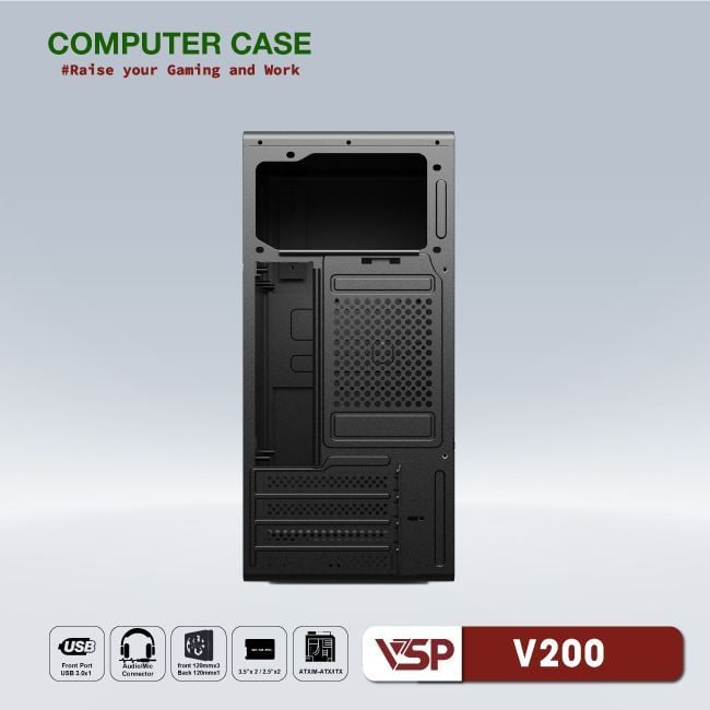 Thùng máy Case VSP V200 - Đen