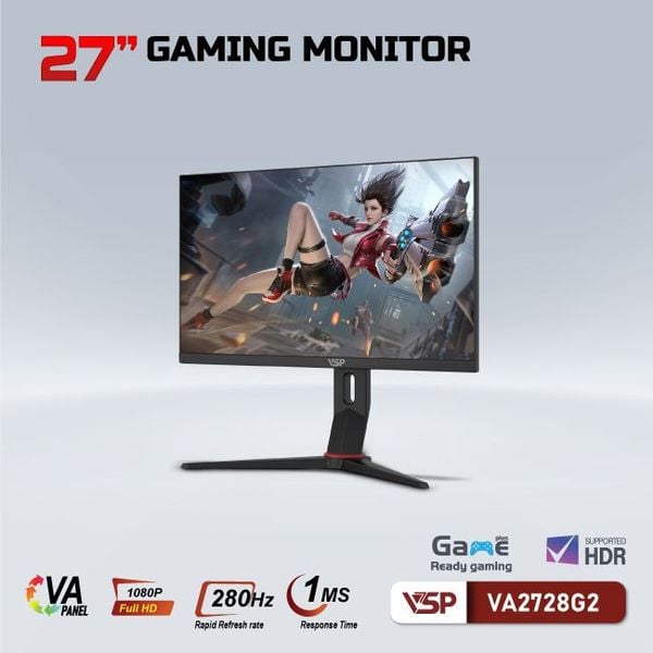  Màn hình Gaming VSP VA2728G2 | 27 inch, FHD, 280Hz, VA 