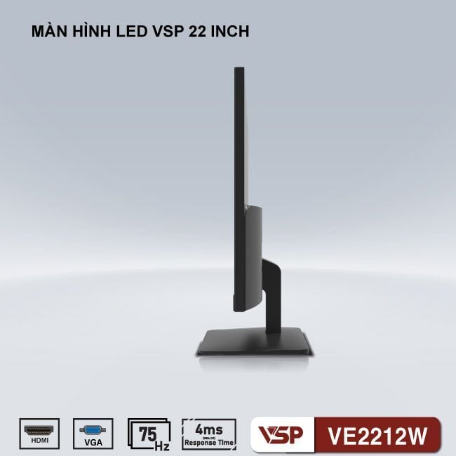 Màn hình VSP VE2212W | 21.5 inch, Full HD, VA, 75Hz, 4ms, phẳng