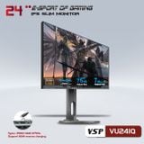  Màn hình VSP VU241Q | 24 inch, 2K, IPS, 75Hz, 7ms, chân xoay 