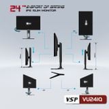 Màn hình VSP VU241Q | 24 inch, 2K, IPS, 75Hz, 7ms, chân xoay 