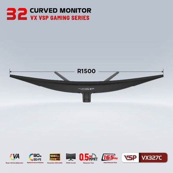  Màn hình Gaming VSP VX327C | 32 inch, FHD, 165Hz, VA 