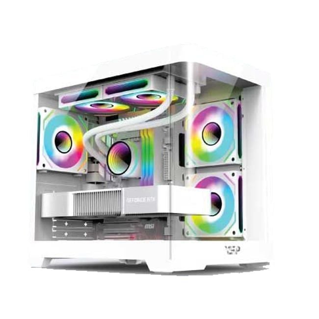 Thùng máy VSP X7 - White (Kính cong)