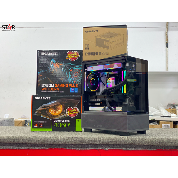  PC Gaming STAR GIGABYTE Windforce | Intel i5 14400F\ RTX 4060Ti 16GB\ B760M WIFI\ RAM 16GB\ SSD 500GB 