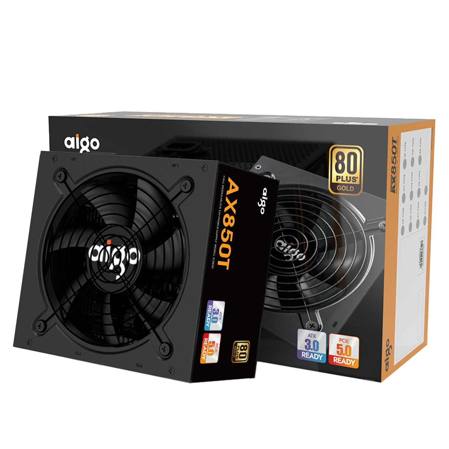 Nguồn AIGO AX850T 850W | 80 Gold, Full Modular, ATX 3.0, PCIE 5.0