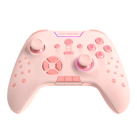 Tay cầm Game Dare-U H105 - Hồng | Triple mode: USB cable + 2.4G + Bluetooth