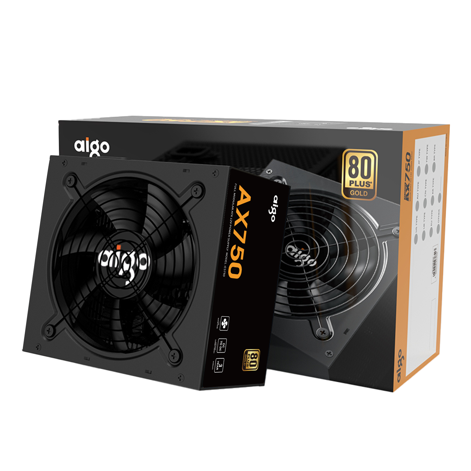 Nguồn Aigo AX750 750W | Gold, Full Modular