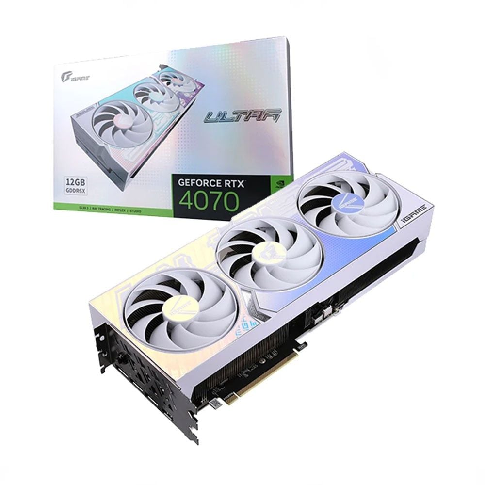 VGA Colorful Igame RTX 4070 Ultra White OC 12GB L-V 3 Fan RGB Light