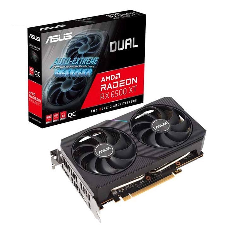 VGA Asus Radeon RX 6500XT 4GB GDDR6 Dual OC EdiTion (DUAL-RX 6500XT-O4GB)