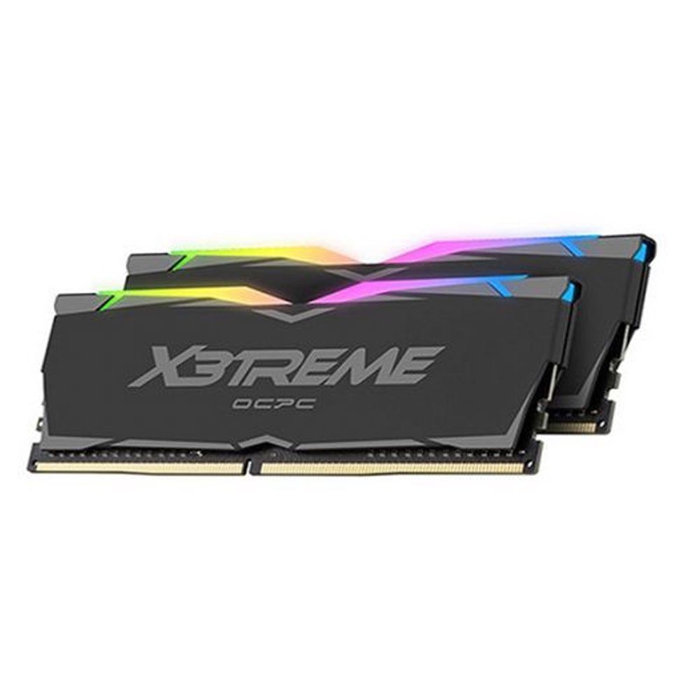 Ram DDR4 OCPC X3treme Aura RGB 16GB 3200Mhz (2X 8GB) Black (MMX3A2K16GD432C16) Tản Nhiệt