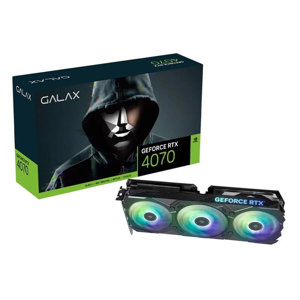 VGA Galax RTX 4070 EX Gamer Black 12G GDDR6X 3 Fan