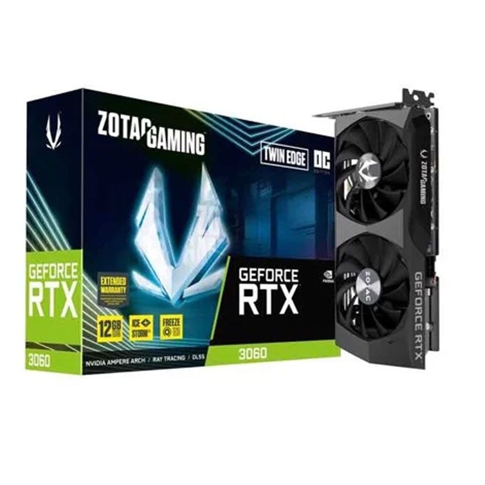 VGA Zotac RTX 3060 12GB GDDR6 Gaming Twin Edge OC V2 LHR (ZT-A30600H-10M)