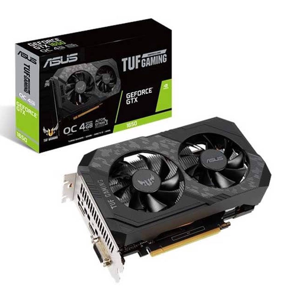 Card màn hình VGA ASUS GTX 1650 4GB GDDR6 TUF Gaming OC EdiTion (TUF-GTX 1650-O4GBD6-P-GAMING)