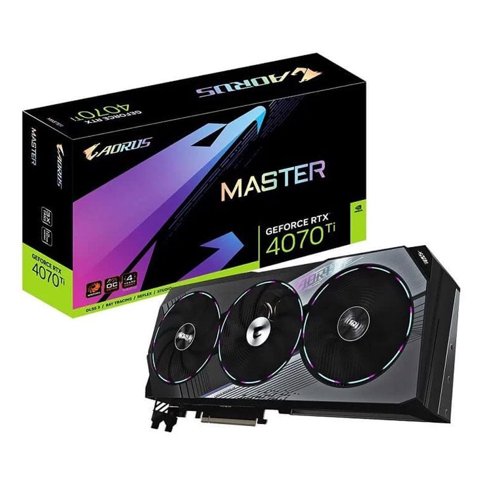 VGA Gigabyte RTX4070TI Aorus Master 12GB 3 Fan (GV-N407TAORUS M-12GD)