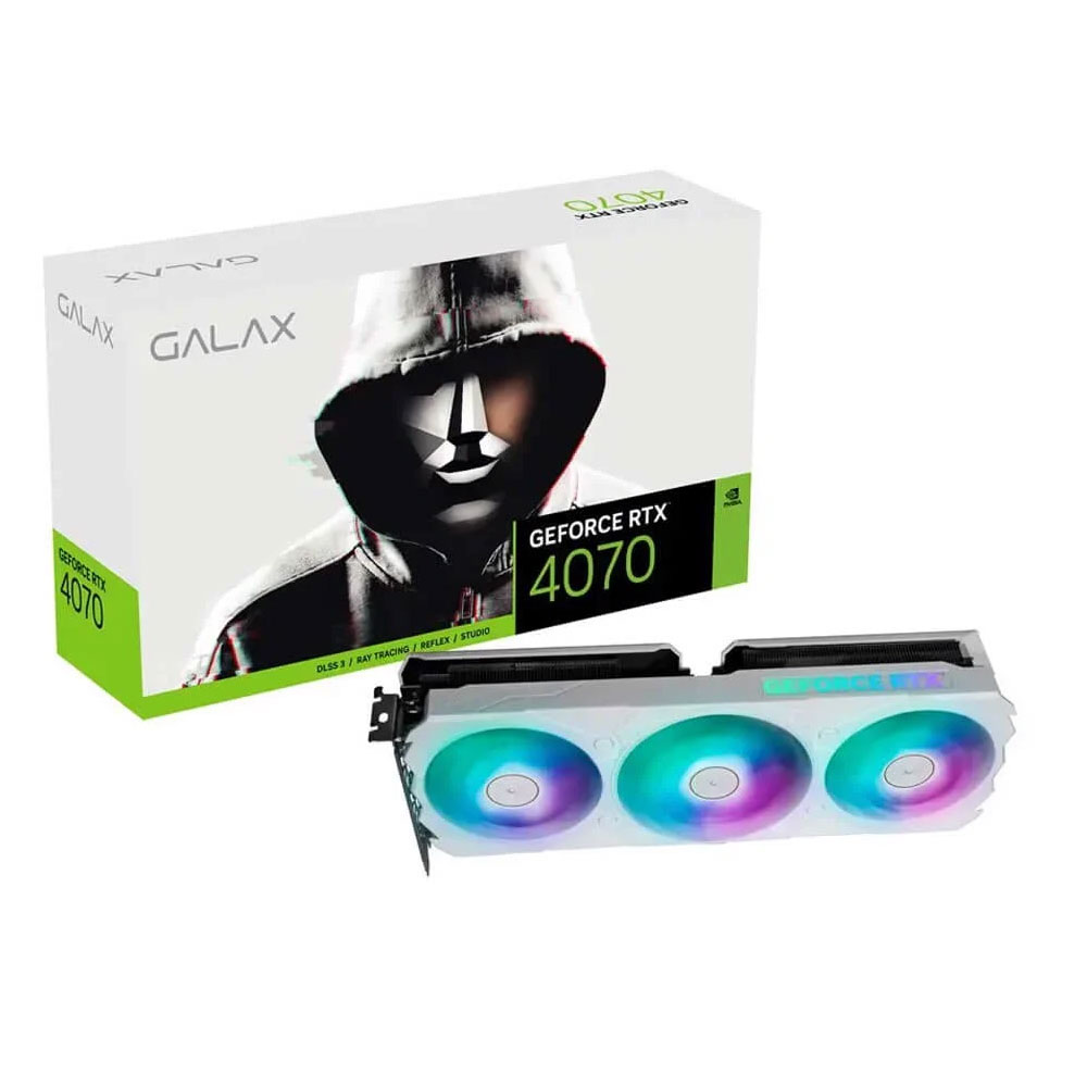 Card VGA Galax RTX 4070 EX Gamer White 12G GDDR6X 3 Fan Chính Hãng