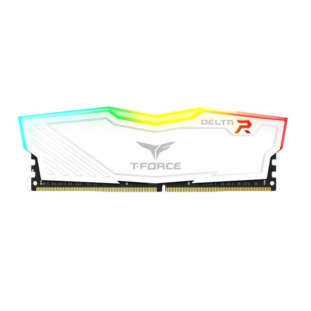 Ram DDR4 TeamGroup 8GB 3200Mhz T-Force Delta RGB (1x 8GB) (TF4D48G3200HC16C01) (Trắng)