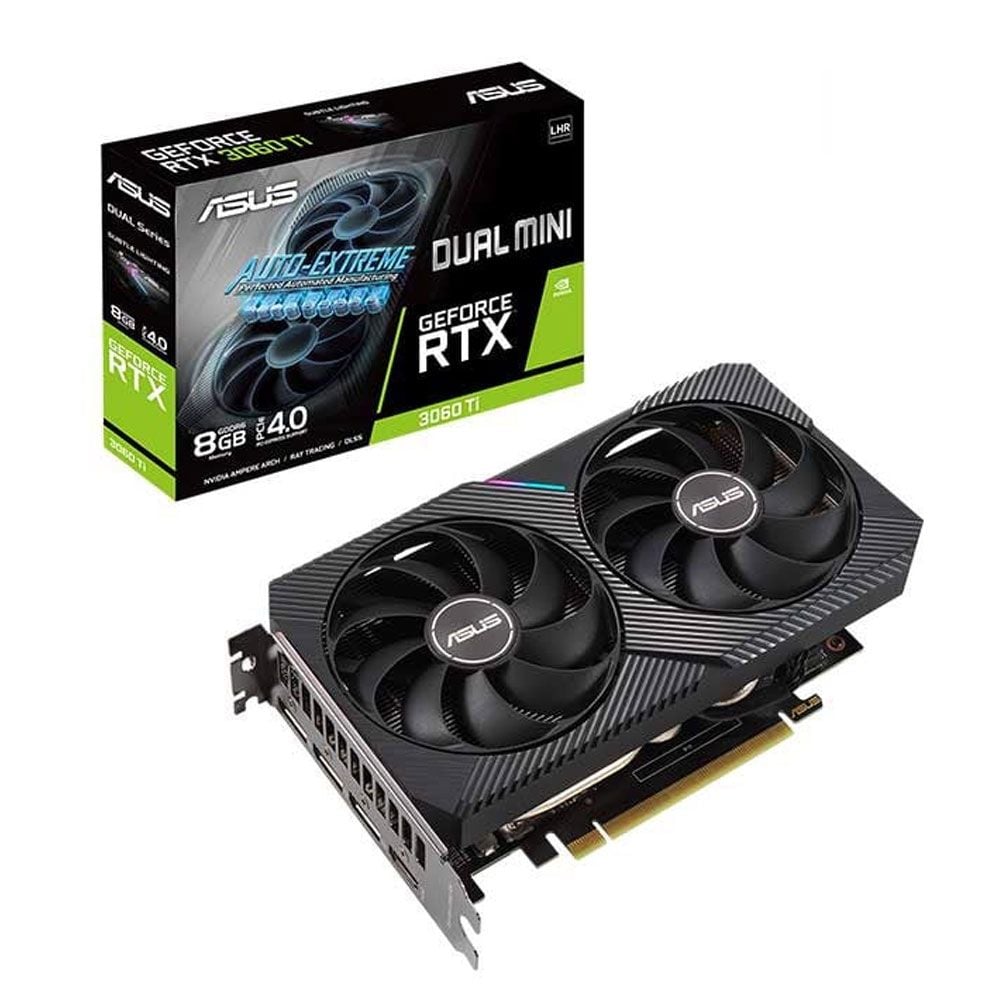 Card màn hình Asus RTX 3060TI 8GB Dual Mini V2 2 Fan QSD