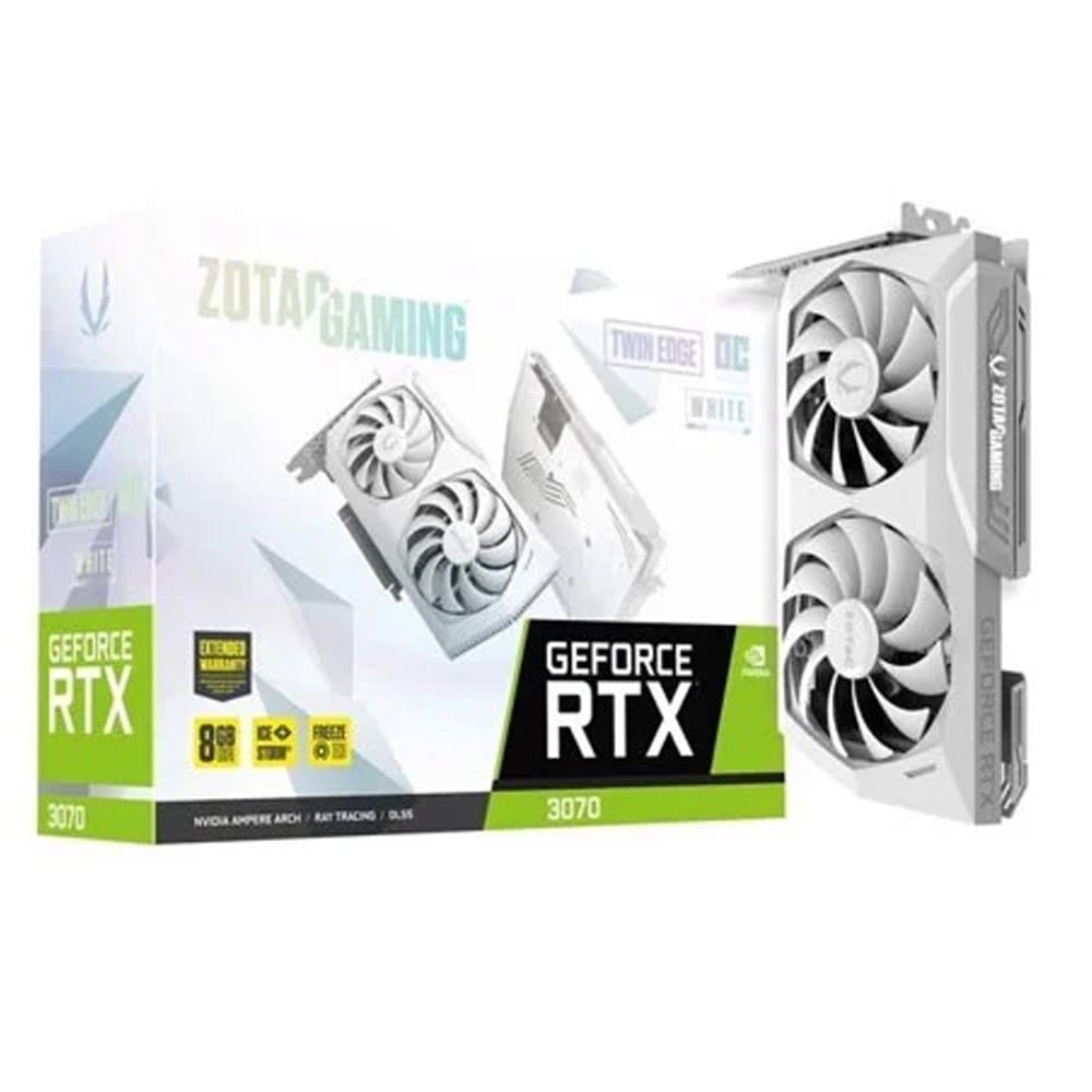 VGA Zotac RTX 3070 8GB GDDR6 Gaming Twin Edge OC White EdiTion (ZT-A30700J-10P)