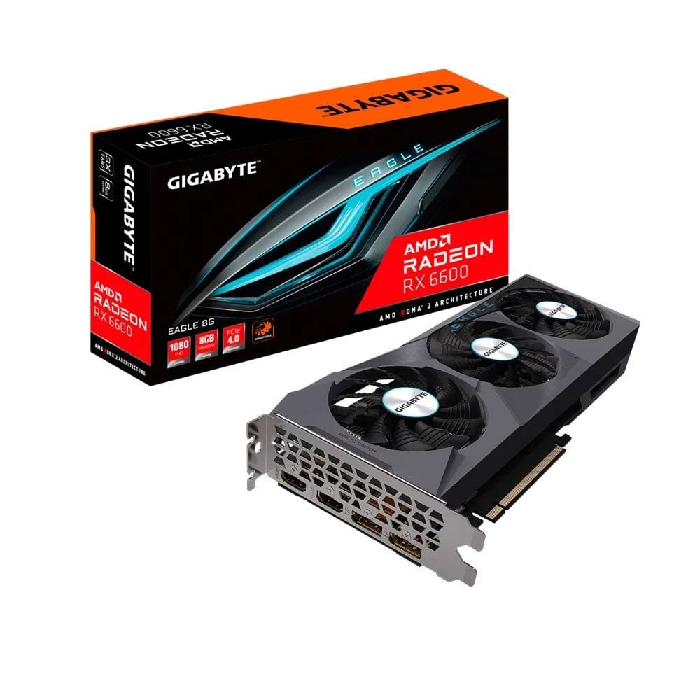 VGA Radeon RX 6600 8GB GDDR6 Gigabyte EAGLE (GV-R66EAGLE-8GBD)