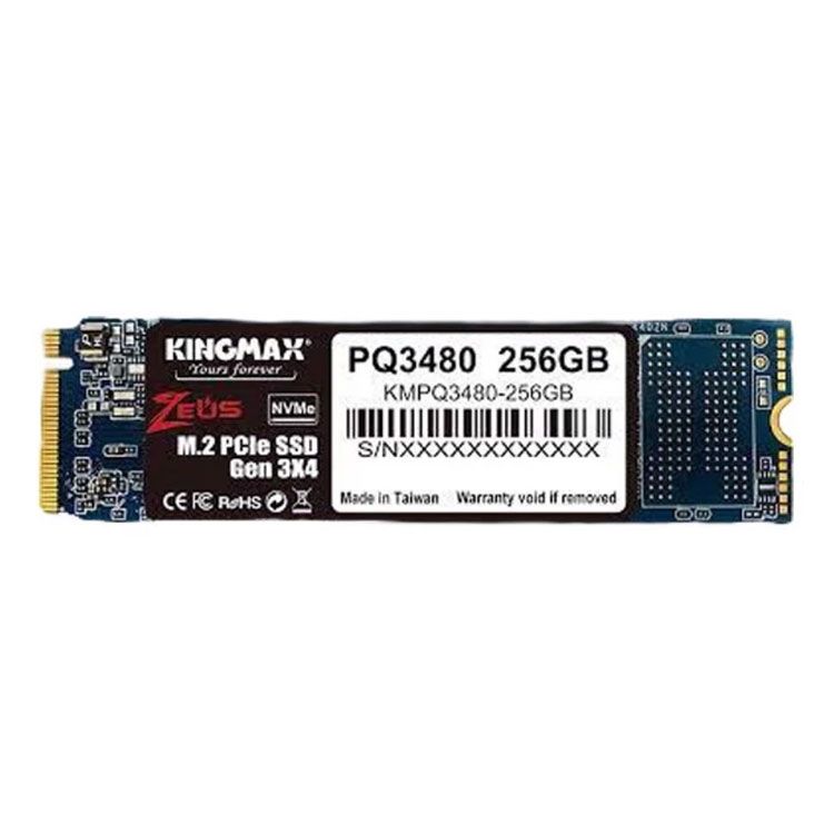 Ổ Cứng SSD 256G Kingmax Zeus PQ3480 NVMe PCIe Gen3x4 M.2 2280 (KMPQ3480-256G4)