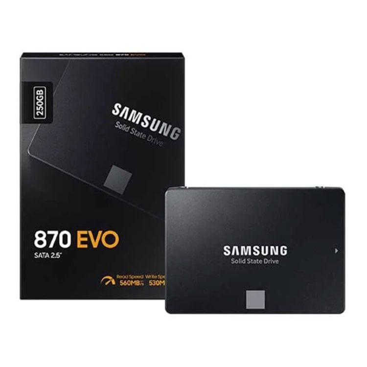 Ổ Cứng SSD 250G Samsung 870 EVO Sata III 6Gb/s MLC (MZ-77E250BW) Chính Hãng