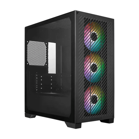 Thùng máy Cooler Master Elite 301 - Đen | Kèm 3 fan led (E301-KGNN-S00)