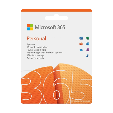 Phần mềm Microsoft Office 365 Personal  | 12 tháng, 1 người, 5 thiết bị/tài khoản (Word, Excel, PowerPoint, 1TB OneDrive)
