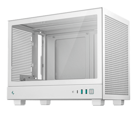 Thùng máy Deepcool CH160 WH Glass Mini-ITX | Trắng, không kèm fan