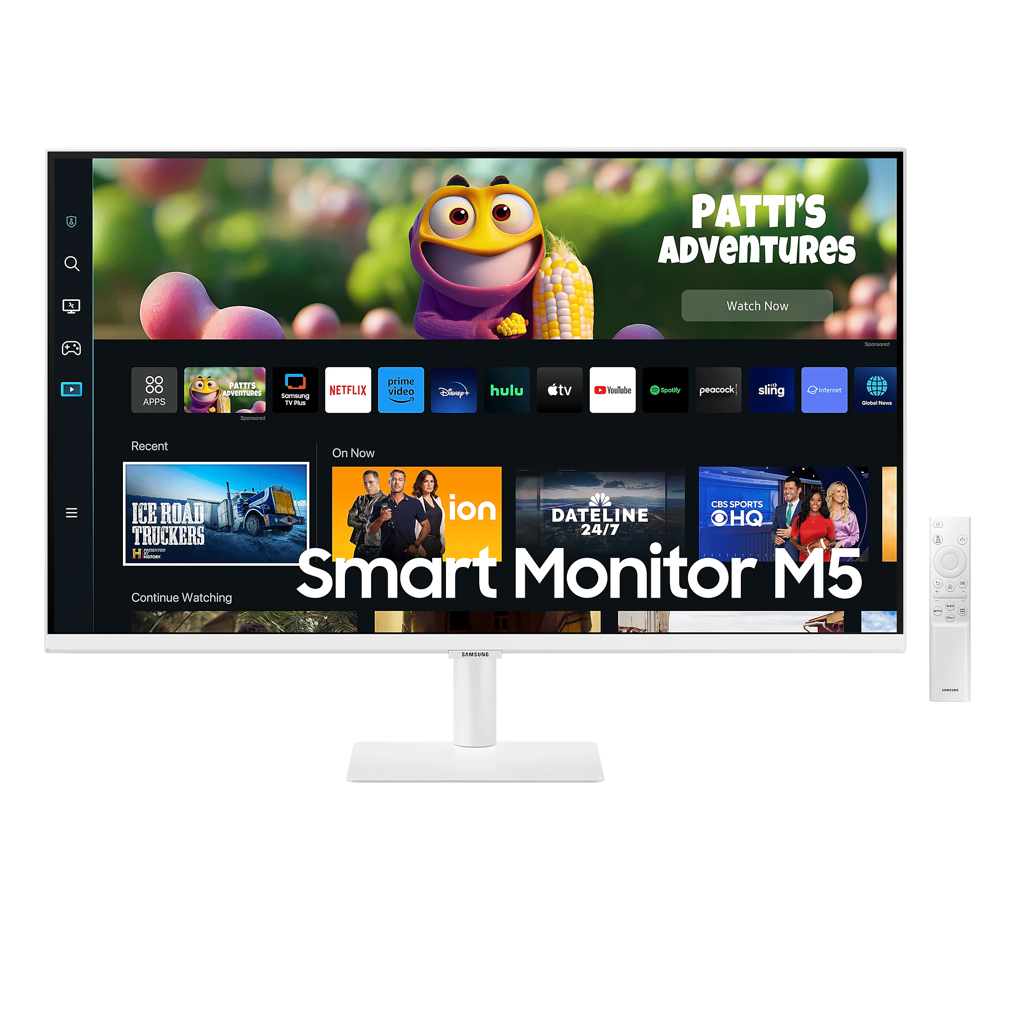 Màn hình thông minh Samsung M5 LS32CM501EEXXV | 32 inch, Full HD, VA, 60Hz, 4ms, HDR10, phẳng, WiFi 5, Bluetooth 5.2, remote, trắng