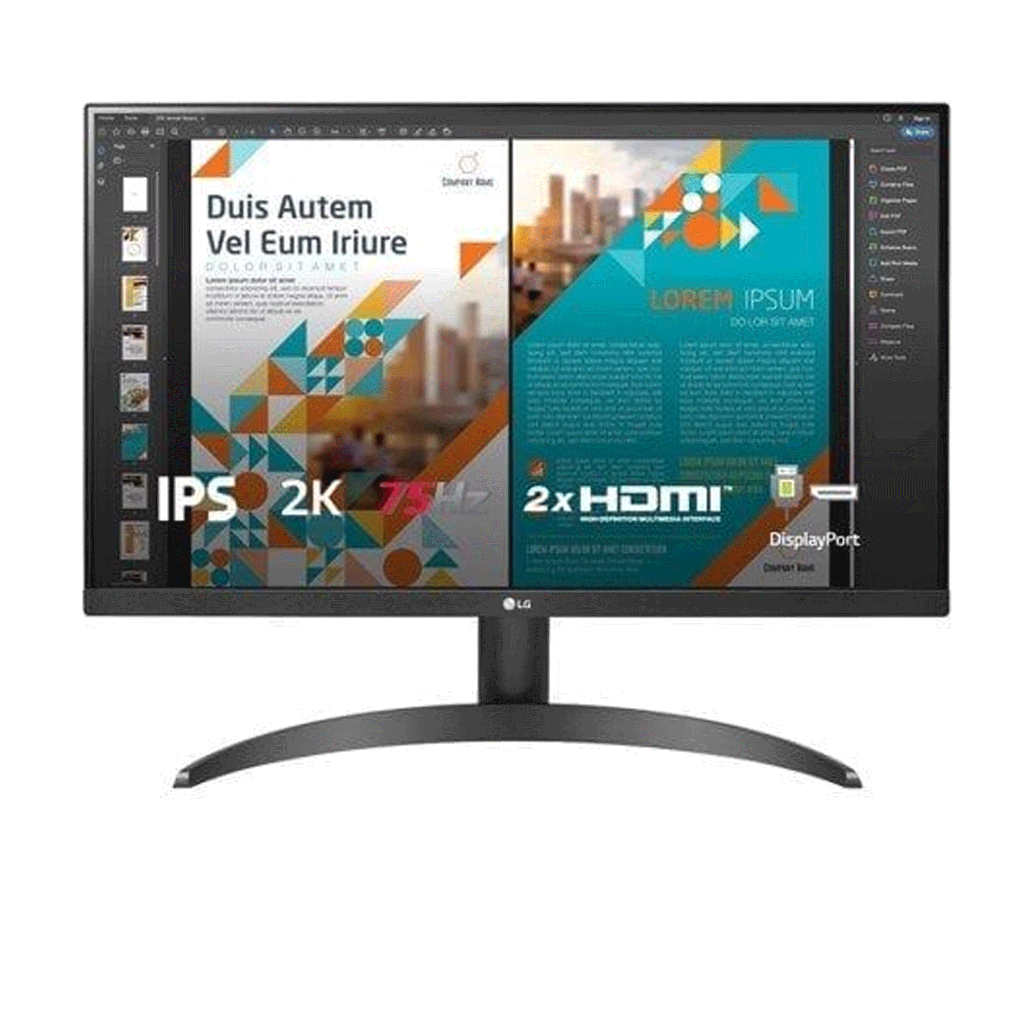 Màn hình LG 24QP500-B 24 inch IPS 2K 75Hz Freesync HDR10 QSD