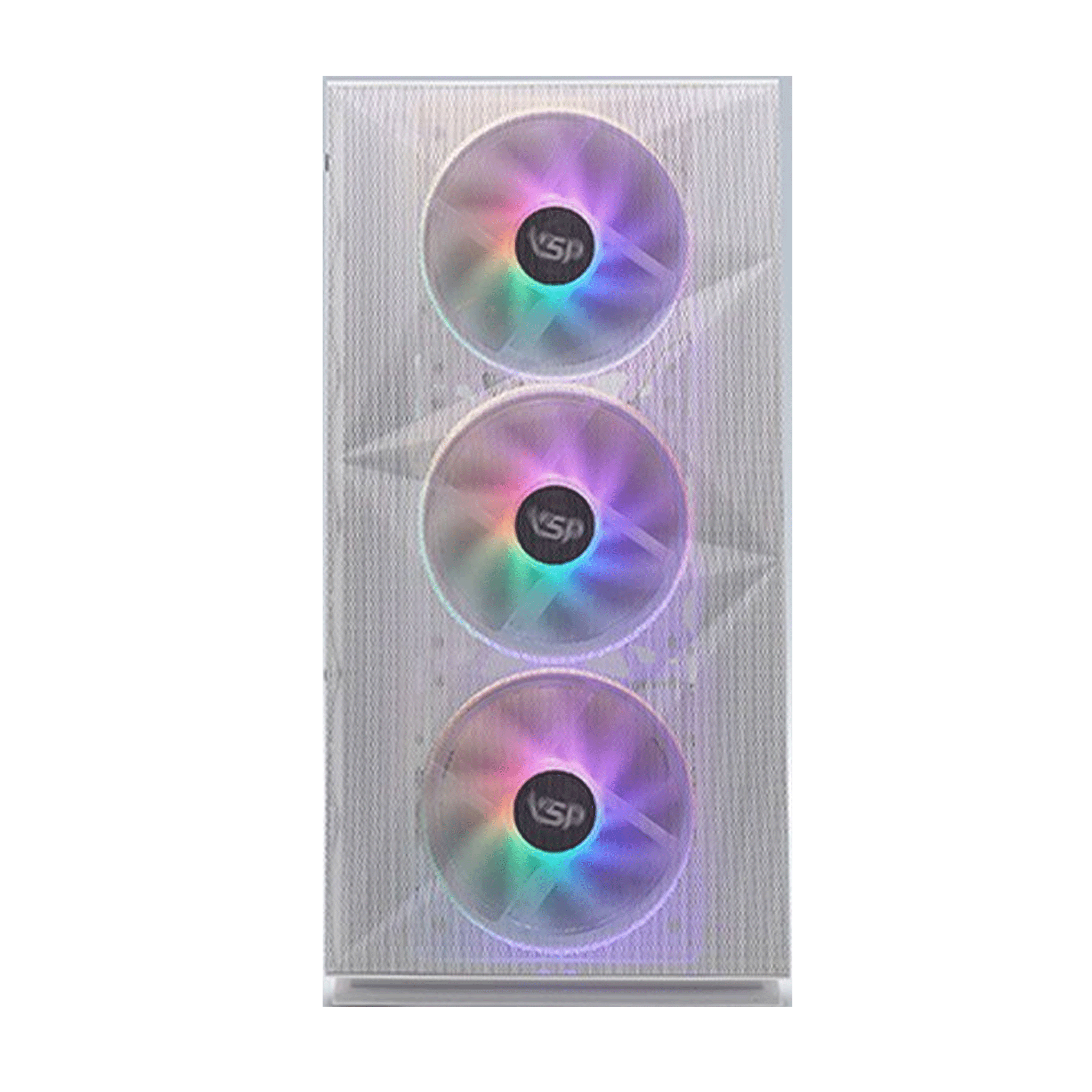 Thùng máy VSP Gaming Mid Tower B709 - White + 4Fans Led