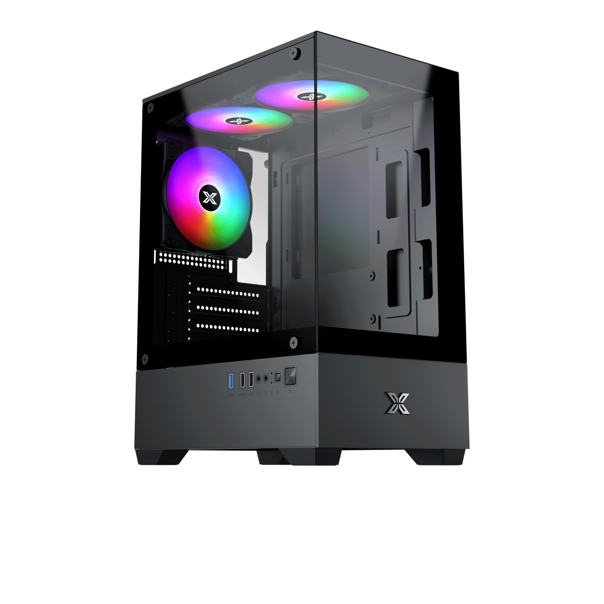 Thùng máy Xigmatek View II 3F M-ATX | Màu đen